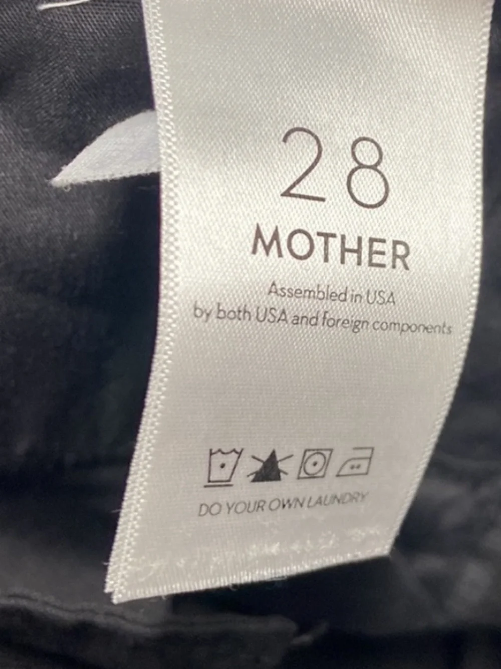 Mother The Rascal Ankle Fray Jeans Pitch Black Stretch Jeans - Picture 7 of 8